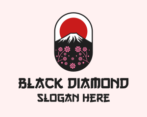 Mount Fuji Cherry Blossom logo design