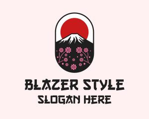 Mount Fuji Cherry Blossom logo design