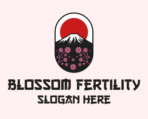 Mount Fuji Cherry Blossom logo design