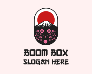 Mount Fuji Cherry Blossom logo design