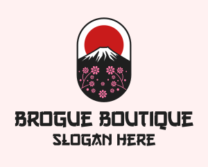 Mount Fuji Cherry Blossom logo design