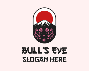 Mount Fuji Cherry Blossom logo design