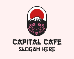 Mount Fuji Cherry Blossom logo design