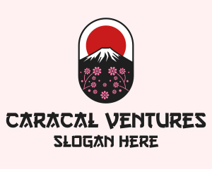 Mount Fuji Cherry Blossom logo design