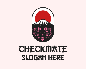 Mount Fuji Cherry Blossom logo design