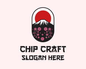 Mount Fuji Cherry Blossom logo design