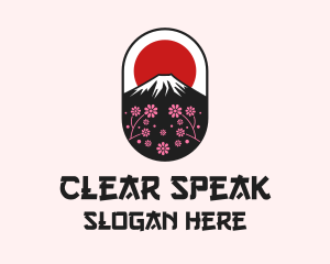 Mount Fuji Cherry Blossom logo design