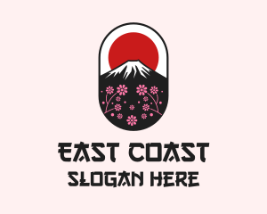 Mount Fuji Cherry Blossom logo design