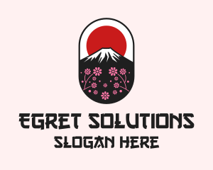 Mount Fuji Cherry Blossom logo design