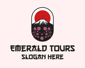 Mount Fuji Cherry Blossom logo design