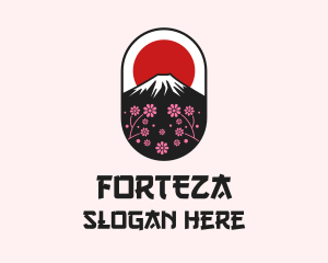 Mount Fuji Cherry Blossom logo design