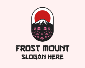 Mount Fuji Cherry Blossom logo design