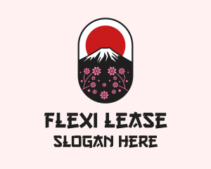 Mount Fuji Cherry Blossom logo design