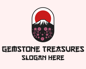 Mount Fuji Cherry Blossom logo design