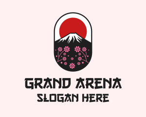 Mount Fuji Cherry Blossom logo design