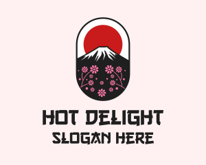 Mount Fuji Cherry Blossom logo design