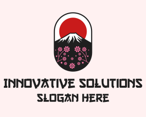 Mount Fuji Cherry Blossom logo design