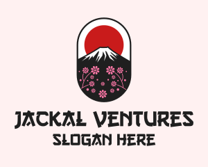 Mount Fuji Cherry Blossom logo design