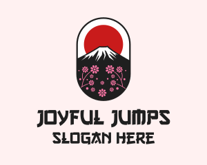 Mount Fuji Cherry Blossom logo design