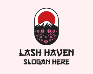 Mount Fuji Cherry Blossom logo design