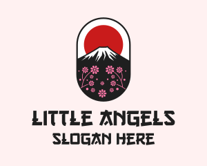 Mount Fuji Cherry Blossom logo design