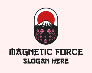 Mount Fuji Cherry Blossom logo design