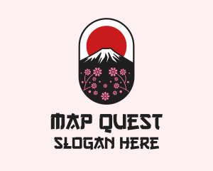 Mount Fuji Cherry Blossom logo design