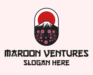 Mount Fuji Cherry Blossom logo design