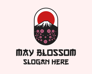 Mount Fuji Cherry Blossom logo design