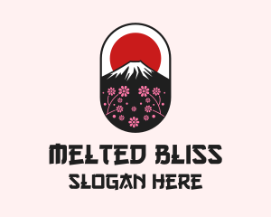 Mount Fuji Cherry Blossom logo design