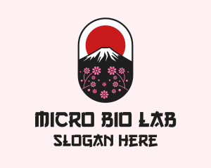 Mount Fuji Cherry Blossom logo design