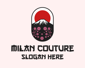 Mount Fuji Cherry Blossom logo design