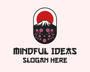 Mount Fuji Cherry Blossom logo design