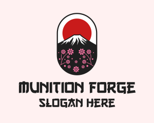 Mount Fuji Cherry Blossom logo design