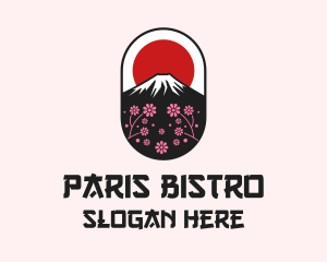 Mount Fuji Cherry Blossom logo design