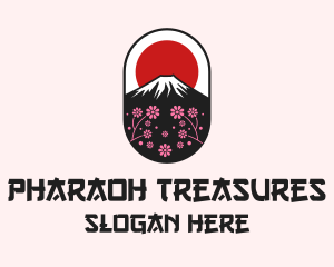 Mount Fuji Cherry Blossom logo design