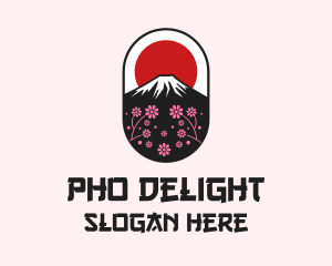 Mount Fuji Cherry Blossom logo design