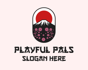 Mount Fuji Cherry Blossom logo design