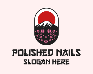 Mount Fuji Cherry Blossom logo design