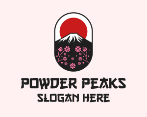 Mount Fuji Cherry Blossom logo design