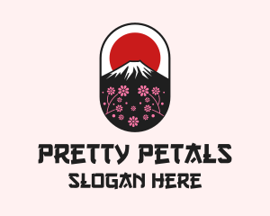 Mount Fuji Cherry Blossom logo design