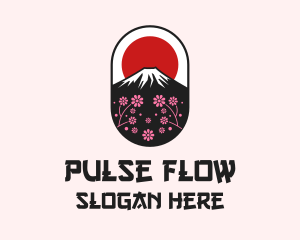 Mount Fuji Cherry Blossom logo design