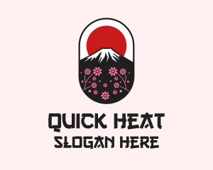 Mount Fuji Cherry Blossom logo design