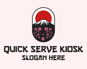 Mount Fuji Cherry Blossom logo design