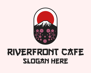 Mount Fuji Cherry Blossom logo design