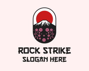 Mount Fuji Cherry Blossom logo design