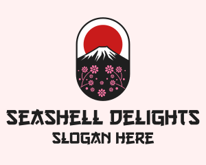 Mount Fuji Cherry Blossom logo design