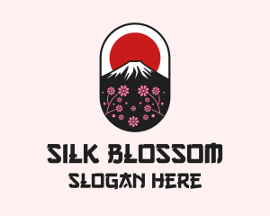 Mount Fuji Cherry Blossom logo design