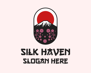 Mount Fuji Cherry Blossom logo design