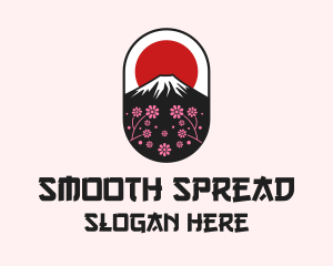 Mount Fuji Cherry Blossom logo design